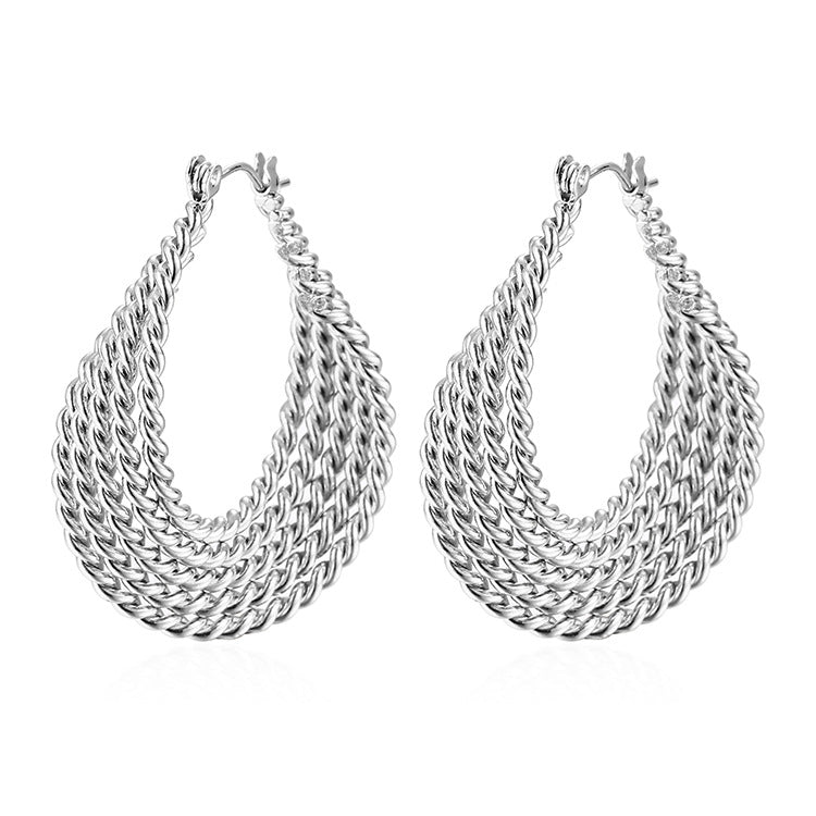 Maison d'Oro - Oorbellen Leontine Zilver